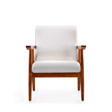 Manhattan Comfort ArchDuke Mid-Century Modern Accent Chair White and Amber AC001-WH