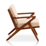 Manhattan Comfort Martelle Mid-Century Modern Accent Chair Cream and Amber AC002-CR