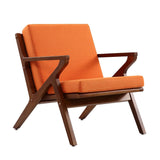 Manhattan Comfort Martelle Mid-Century Modern Accent Chair Orange and Amber AC002-OR