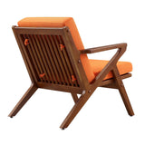 Manhattan Comfort Martelle Mid-Century Modern Accent Chair Orange and Amber AC002-OR