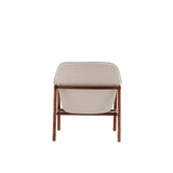 Manhattan Comfort Miller Mid-Century Modern Accent Chair Cream and Walnut AC007-CR