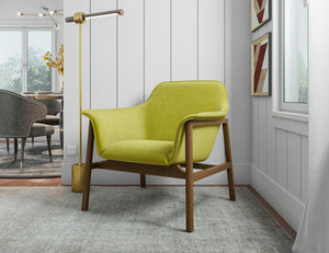 Miller Accent Chair in Green and Walnut AC007-GR Manhattan Comfort
