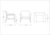 Manhattan Comfort Miller Mid-Century Modern Accent Chair Green and Walnut AC007-GR