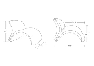 Manhattan Comfort Rosebud Modern Accent Chair Red AC013-RD