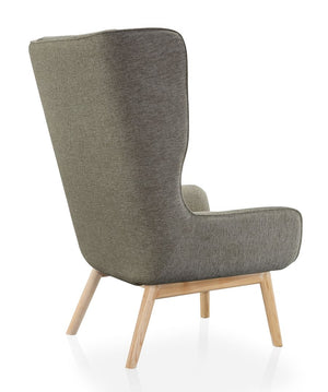 Manhattan Comfort Sampson Mid-Century Modern Accent Chair Graphite and Natural AC014-GP
