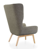 Manhattan Comfort Sampson Mid-Century Modern Accent Chair Graphite and Natural AC014-GP