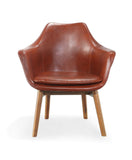 Manhattan Comfort Cronkite Mid-Century Modern Accent Chair Brown and Walnut AC026-BR