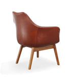 Manhattan Comfort Cronkite Mid-Century Modern Accent Chair Brown and Walnut AC026-BR