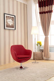 Manhattan Comfort Caisson Modern Accent Chair Red and Polished Chrome AC028-RD