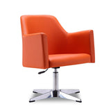 Manhattan Comfort Pelo Modern Accent Chair Orange and Polished Chrome AC030-OR