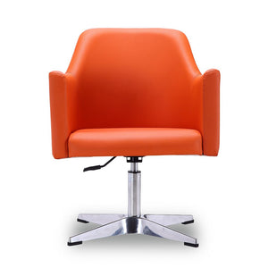 Manhattan Comfort Pelo Modern Accent Chair Orange and Polished Chrome AC030-OR