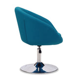 Hopper Swivel Adjustable Height Chair in Blue and Polished Chrome AC036-BL Manhattan Comfort