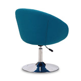 Hopper Swivel Adjustable Height Chair in Blue and Polished Chrome AC036-BL Manhattan Comfort