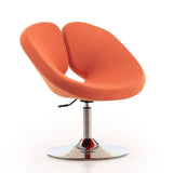 Manhattan Comfort Perch Modern Accent Chair Orange and Polished Chrome AC037-OR