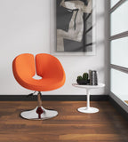 Manhattan Comfort Perch Modern Accent Chair (Set of 2) Orange and Polished Chrome 2-AC037-OR