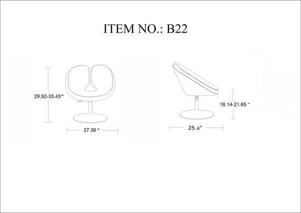 Manhattan Comfort Perch Modern Accent Chair Red and Polished Chrome AC037-RD
