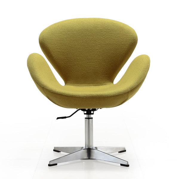 Manhattan Comfort Raspberry Modern Accent Chair Green and Polished Chrome AC038-GR