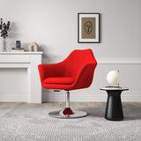 Manhattan Comfort Kinsey Modern Accent Chair Red and Polished Chrome AC039-RD