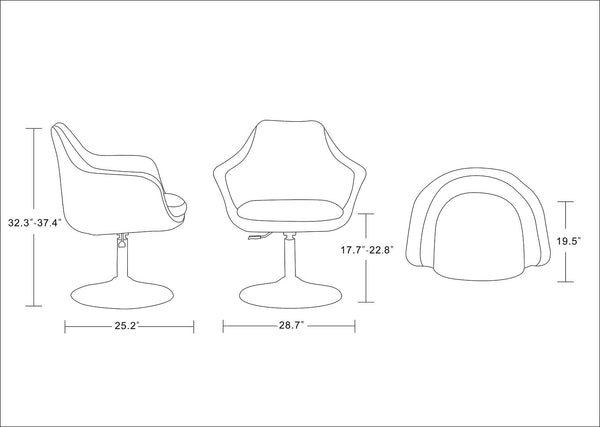 Manhattan Comfort Kinsey Modern Accent Chair Red and Polished Chrome AC039-RD