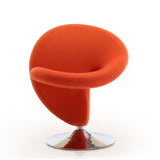 Manhattan Comfort Curl Modern Accent Chair Orange and Polished Chrome AC040-OR