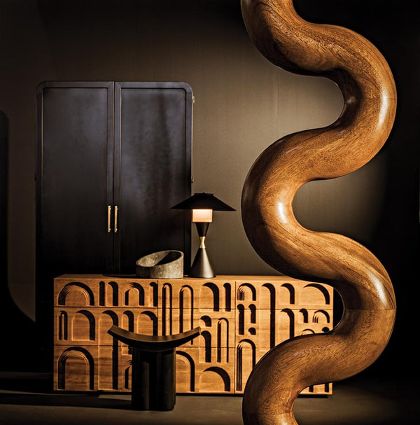 Noir Asclepius Elegant Handcrafted Walnut Coat Stand - Unique Organic Design for Modern & Traditional Spaces AC042