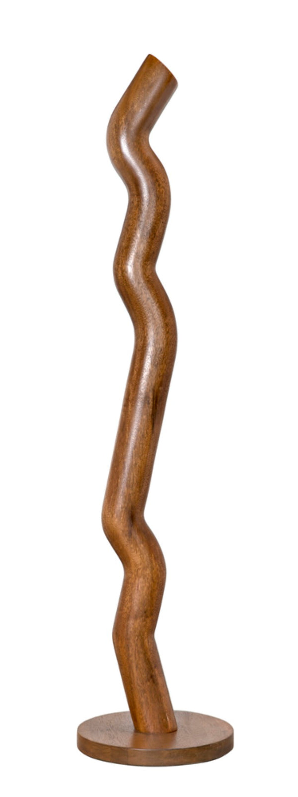 Noir Licorice Decorative Object - Tall Walnut Sculpture for Modern Elegance in Home or Office Spaces AC047