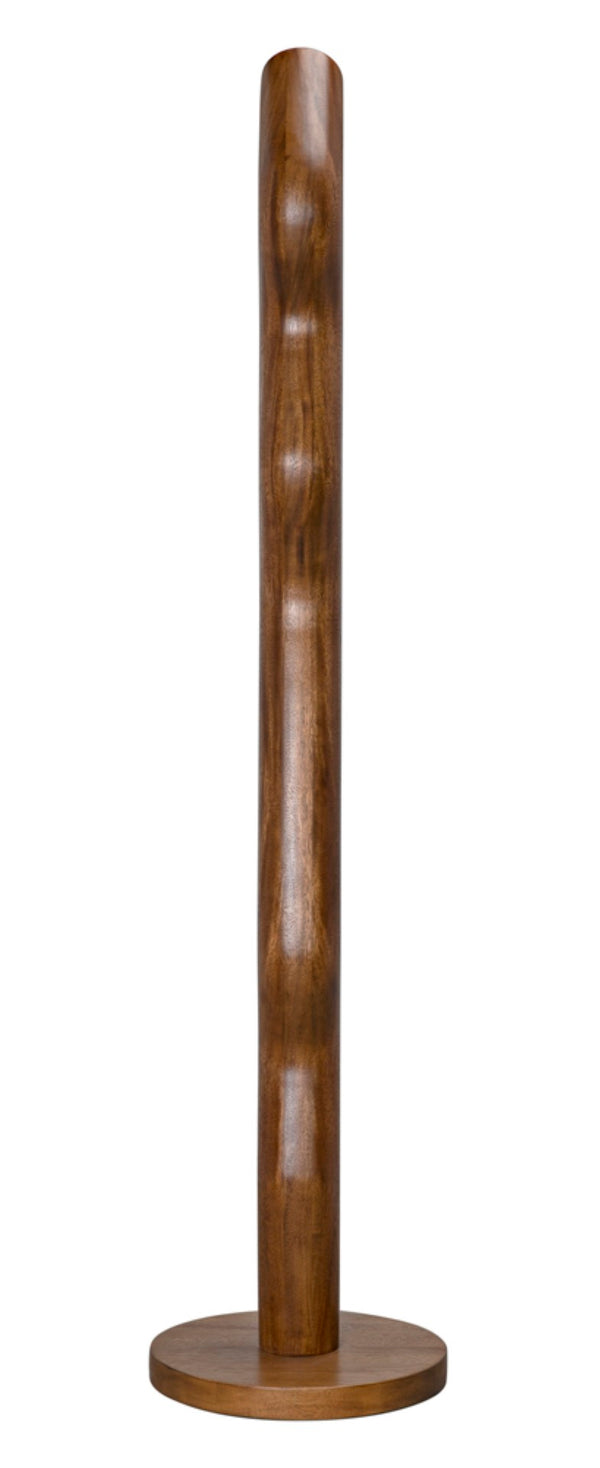 Noir Licorice Decorative Object - Tall Walnut Sculpture for Modern Elegance in Home or Office Spaces AC047