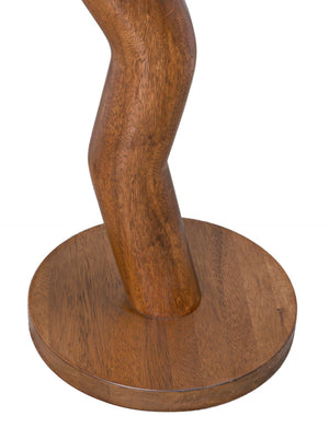 Noir Licorice Decorative Object - Tall Walnut Sculpture for Modern Elegance in Home or Office Spaces AC047