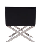 Hollywood Lounge Accent Chair in Black and Polished Chrome AC050-BK Manhattan Comfort