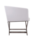 Hollywood Lounge Accent Chair in White and Polished Chrome AC050-WH Manhattan Comfort