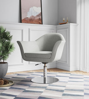 Manhattan Comfort Voyager Modern Accent Chair Barley and Brushed Metal AC051-BA