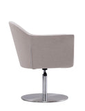 Voyager Swivel Adjustable Accent Chair in Barley and Brushed Metal AC051-BA Manhattan Comfort