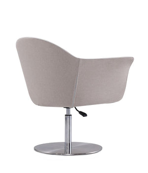 Voyager Swivel Adjustable Accent Chair in Barley and Brushed Metal AC051-BA Manhattan Comfort