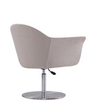 Voyager Swivel Adjustable Accent Chair in Barley and Brushed Metal AC051-BA Manhattan Comfort