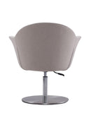 Voyager Swivel Adjustable Accent Chair in Barley and Brushed Metal AC051-BA Manhattan Comfort