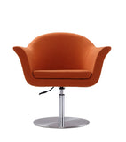 Voyager Swivel Adjustable Accent Chair in Orange and Brushed Metal AC051-OR Manhattan Comfort