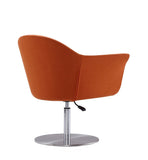 Voyager Swivel Adjustable Accent Chair in Orange and Brushed Metal AC051-OR Manhattan Comfort