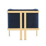 Manhattan Comfort Paramount Modern Accent Chair Royal Blue and Polished Brass AC053-BL
