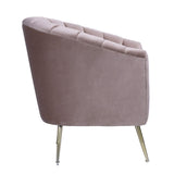 Manhattan Comfort Rosemont Mid-Century Modern Accent Chair Blush and Gold AC056-BH