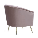 Manhattan Comfort Rosemont Mid-Century Modern Accent Chair Blush and Gold AC056-BH