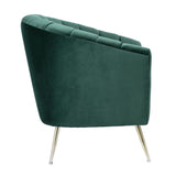 Manhattan Comfort Rosemont Mid-Century Modern Accent Chair Green and Gold AC056-GR