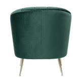 Manhattan Comfort Rosemont Mid-Century Modern Accent Chair Green and Gold AC056-GR