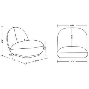Manhattan Comfort Edina Modern Accent Chair White AC059-WH