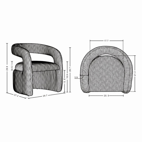 Corvette Dining Chair in Dove AC068-DO Manhattan Comfort