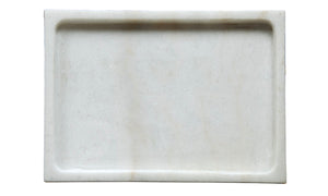 Noir Marble Tray - Elegant Bianco Crown Catchall for Keys, Decor & Serving - Unique Natural Stone Design AC137