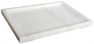 Noir Marble Tray - Elegant Bianco Crown Catchall for Keys, Decor & Serving - Unique Natural Stone Design AC137