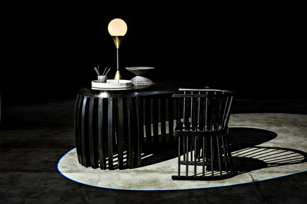 Noir 16" Round Marble Tray – Hand-Formed Bianco Crown Accent for Serving, Décor & Unique Displays AC138-16