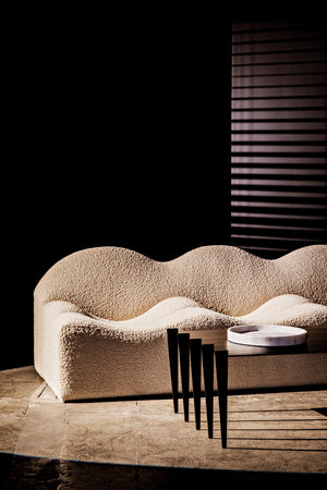 Noir 20" Round Tray - Hand-Formed Bianco Crown Marble for Elegant Decor, Serving, and Centerpiece Styling AC138-20