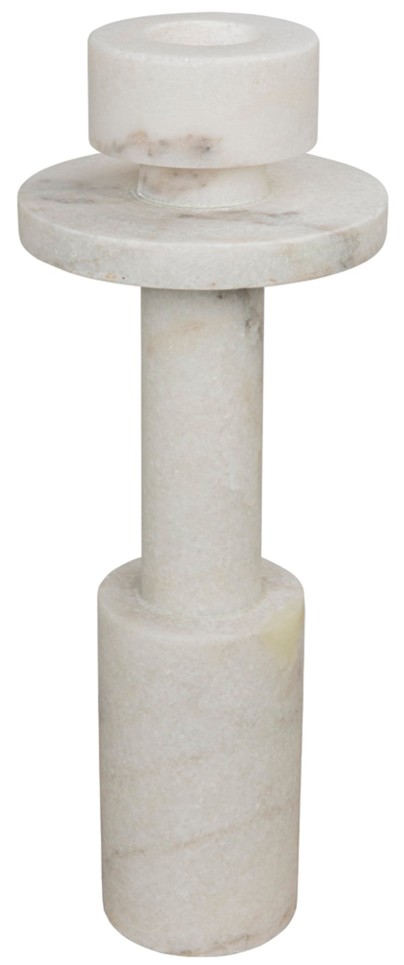 Noir Shine Bianco Crown Marble Candle Holder - Elegant Sculptural Accent for Modern & Classic Décor AC146