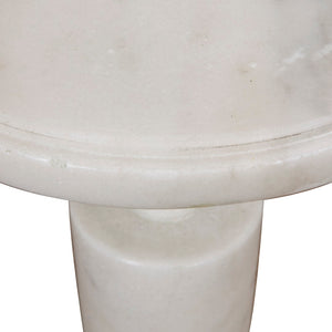 Noir Plato Hand-Formed Marble Cake Tray - Unique Bianco Crown Design for Elegant Serving & Decor Accents AC147